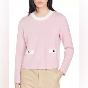 Sandro
Fine Knit Back Button Sweater size S